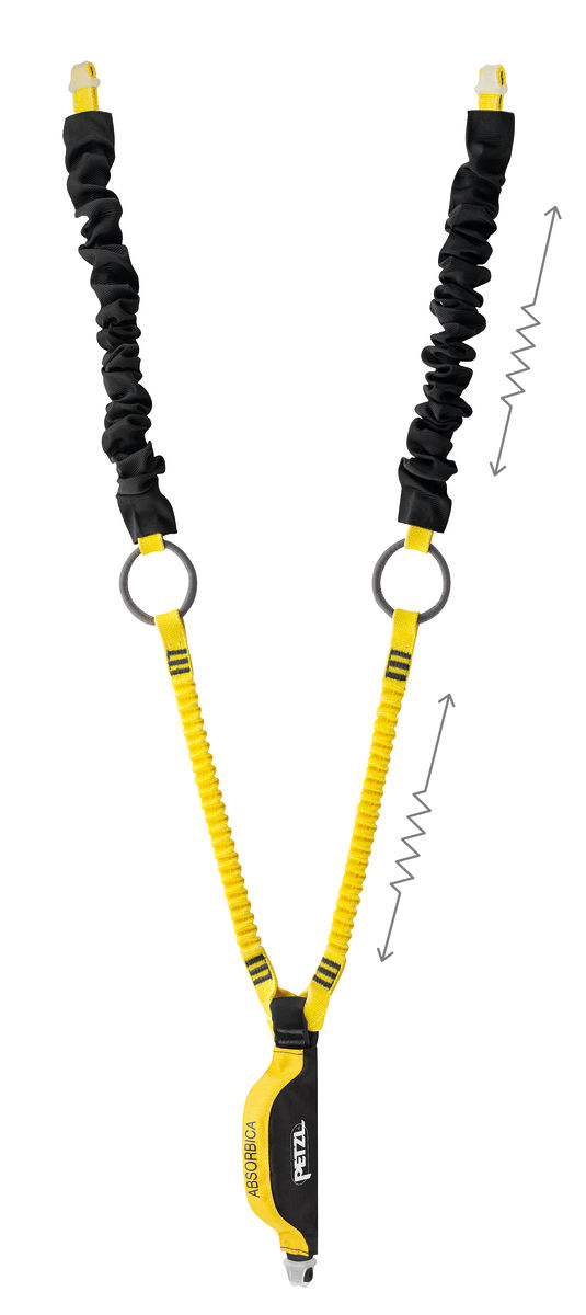 Petzl ABSORBICA-Y Tie-Back Twin Leg Lanyard Options from GME Supply